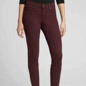 GAP Maroon Women’s Size 0 Denim Jeans Pants Jeggings Stretch Ruby Wine Maroon